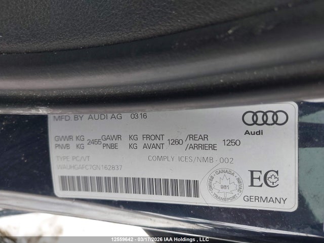 WAUHGAFC7GN162837 Audi A6 3.0t Technik