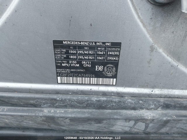 2012 Mercedes-benz Gl 350 Bluetec 4matic მანქანა იყიდება აუქციონზე, vin: 4JGBF2FE2CA764996, აუქციონის ნომერი: 12559648