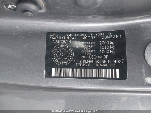 Продаж на аукціоні авто 2015 Hyundai Genesis 3.8 Premium, vin: KMHHU6KJ6FU124027, номер лоту: 12559663