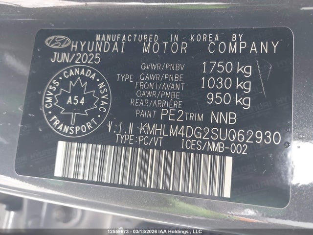 Продажа на аукционе авто 2025 Hyundai Elantra Preferred With Tech Package, vin: KMHLM4DG2SU062930, номер лота: 12559673