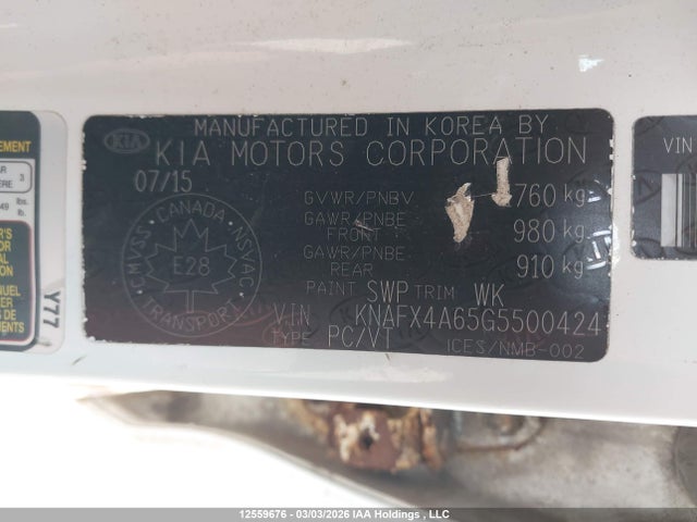 Продаж на аукціоні авто 2016 Kia Forte 1.8l Lx/1.8l Lx+, vin: KNAFX4A65G5500424, номер лоту: 12559676
