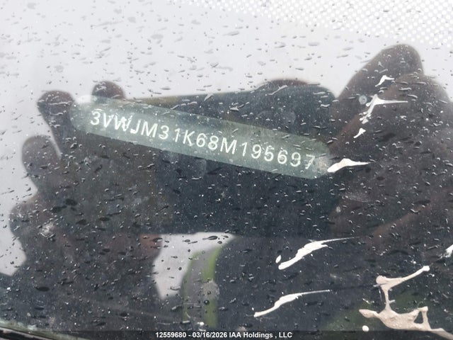 12559680 :رقم المزاد ، 3VWJM31K68M195697 vin ، 2008 Volkswagen Jetta 2.5l مزاد بيع