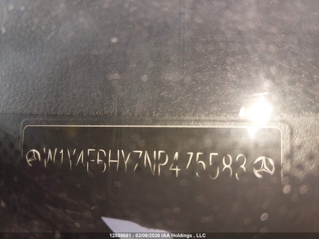 2022 Mercedes-benz Sprinter 2500 მანქანა იყიდება აუქციონზე, vin: W1Y4EBHY7NP475583, აუქციონის ნომერი: 12559681