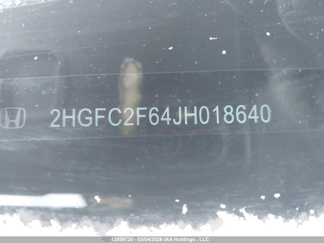 Aukcja sprzedaży 2018 Honda Civic Se, vin: 2HGFC2F64JH018640, numer aukcji: 12559730