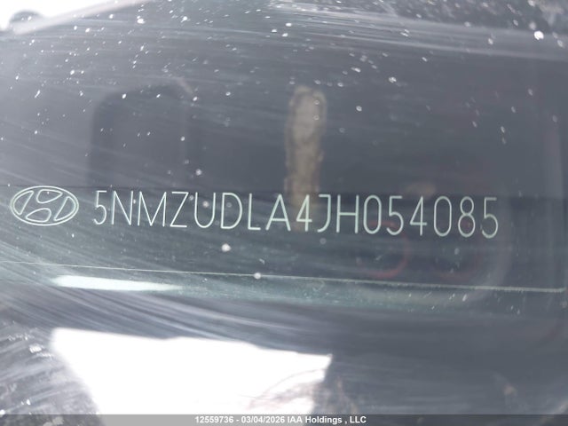 5NMZUDLA4JH054085 Hyundai SANTA FE SPORT