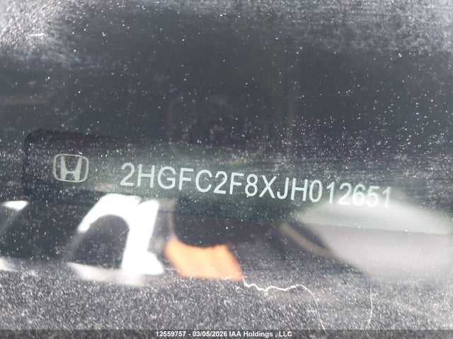 2HGFC2F8XJH012651 Honda Civic
