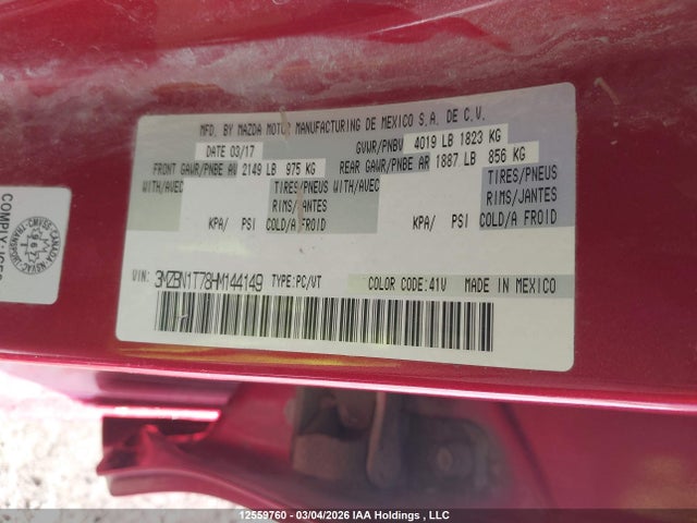 3MZBN1T78HM144149 Mazda Mazda3 Se