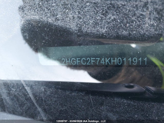 Aukcja sprzedaży 2019 Honda Civic, vin: 2HGFC2F74KH011911, numer aukcji: 12559787