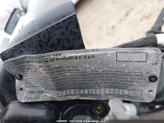ZD4XEUA01S6002267 Aprilia Rs 457