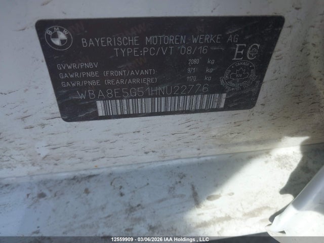 WBA8E5G51HNU22776 BMW 320i Xdrive