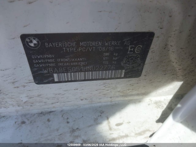 WBA8E5G51HNU22776 BMW 320i Xdrive