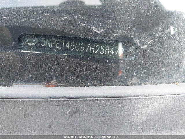 12559911 :رقم المزاد ، 5NPET46C97H258472 vin ، 2007 Hyundai Sonata مزاد بيع