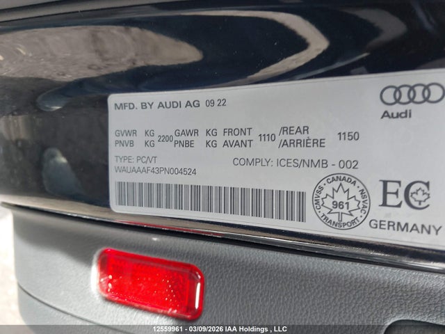 WAUAAAF43PN004524 Audi A4