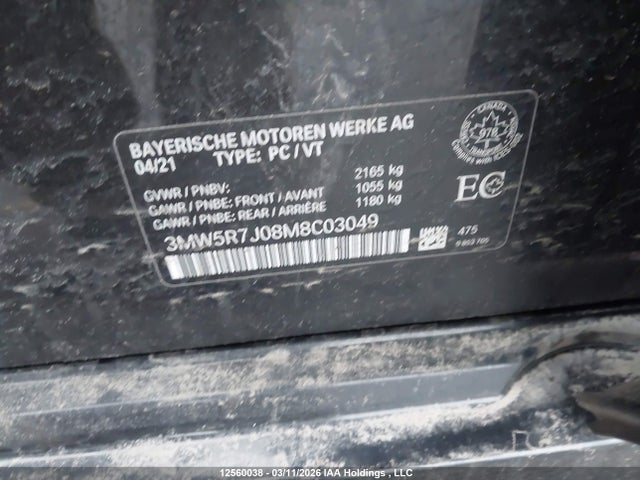 BMW 330i Xdrive 2021 3MW5R7J08M8C03049 Image 9