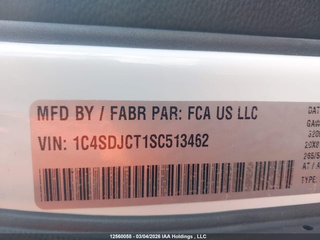 1C4SDJCT1SC513462 Dodge Durango R/t