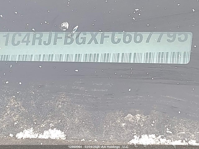 Aukcja sprzedaży 2015 Jeep Grand Cherokee Limited, vin: 1C4RJFBGXFC667795, numer aukcji: 12560064