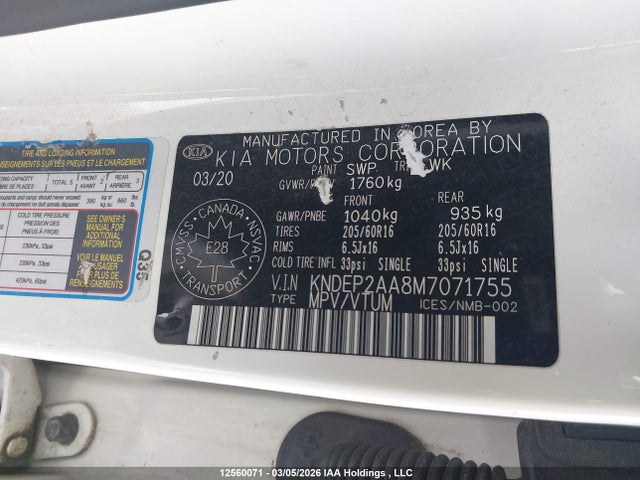 KNDEP2AA8M7071755 KIA Seltos Lx