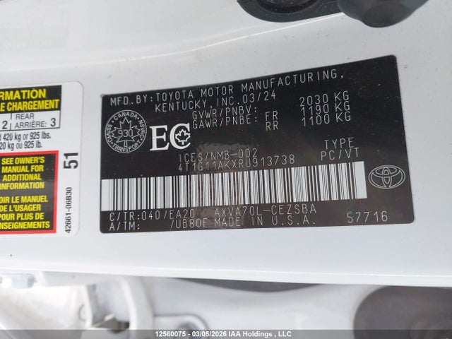 4T1G11AKXRU913738 Toyota Camry Se Night Shade/se