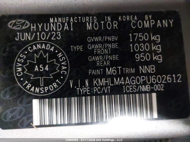 Продаж на аукціоні авто 2023 Hyundai Elantra, vin: KMHLM4AG0PU602612, номер лоту: 12560098