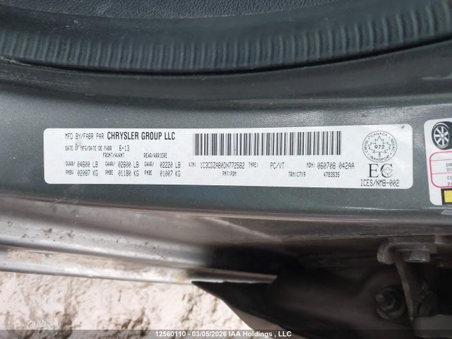 Aukcja sprzedaży 2013 Dodge Avenger Se, vin: 1C3CDZAB0DN772582, numer aukcji: 12560110