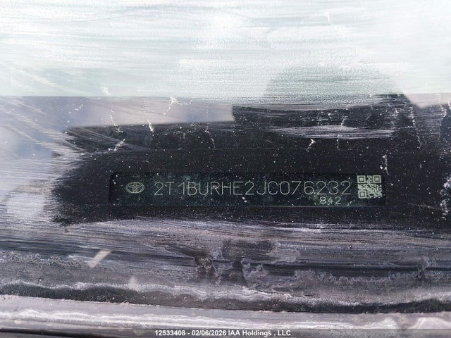 2T1BURHE2JC076232 Toyota COROLLA SE