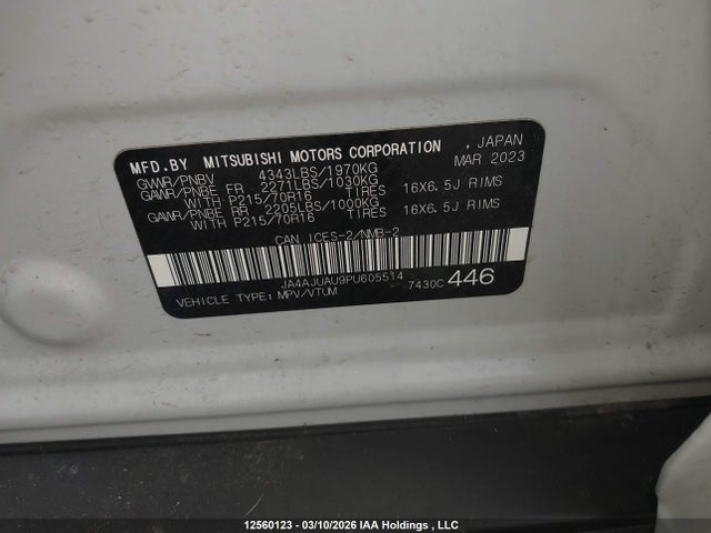 JA4AJUAU9PU605514 Mitsubishi RVR ES