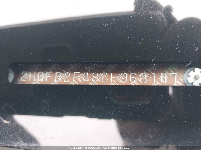 Aukcja sprzedaży 2012 Honda Civic, vin: 2HGFB2F48CH063147, numer aukcji: 12560124