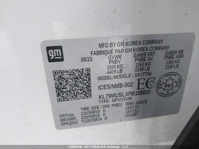 KL79MUSLXPB188810 Chevrolet Trailblazer Rs