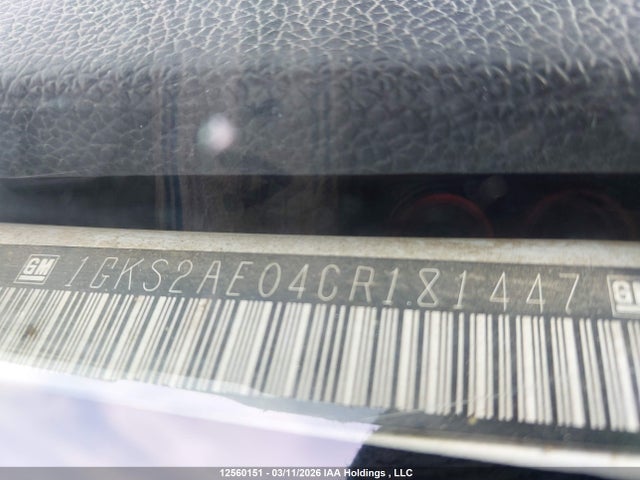 12560151 :رقم المزاد ، 1GKS2AE04CR181447 vin ، 2012 Gmc Yukon Sle مزاد بيع
