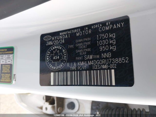KMHLM4DG0RU738852 Hyundai ELANTRA SEL