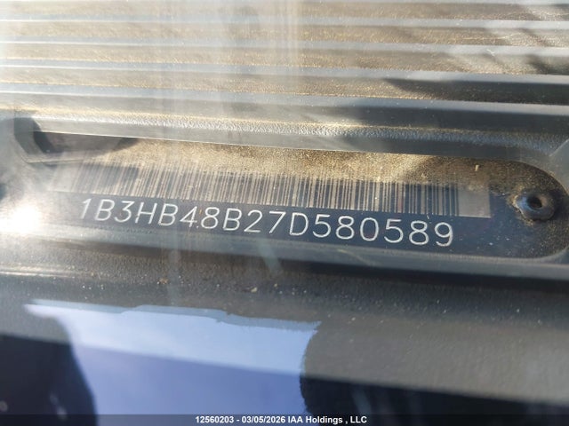 12560203 :رقم المزاد ، 1B3HB48B27D580589 vin ، 2007 Dodge Caliber Sxt مزاد بيع