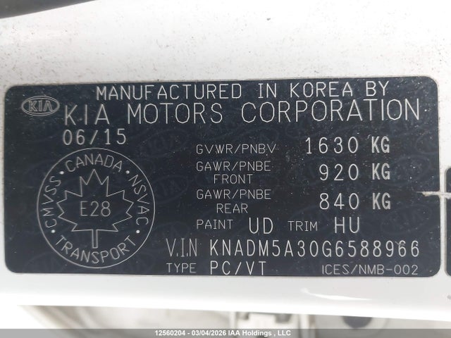 KIA RIO LX 2016 KNADM5A30G6588966 Image 9