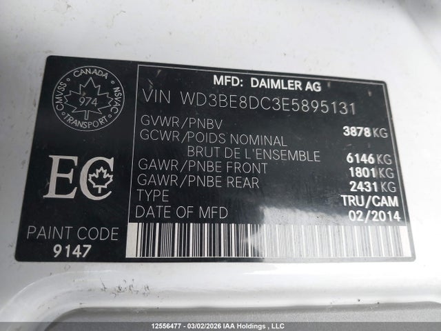 Mercedes-Benz Sprinter 2500 High Roof 2014 WD3BE8DC3E5895131 Image 19