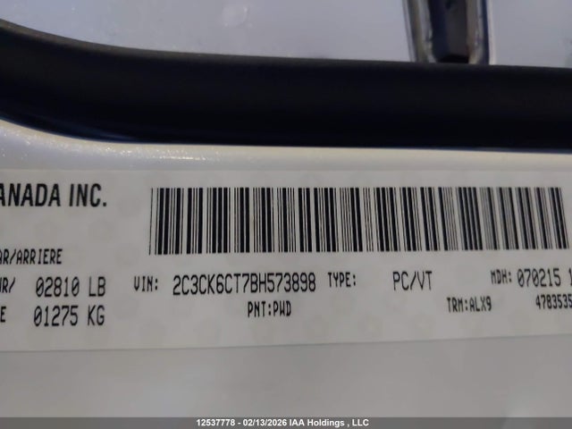 Продаж на аукціоні авто 2011 Chrysler 300c, vin: 2C3CK6CT7BH573898, номер лоту: 12537778