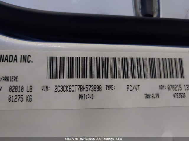 Продаж на аукціоні авто 2011 Chrysler 300c, vin: 2C3CK6CT7BH573898, номер лоту: 12537778