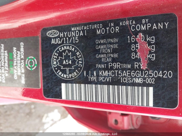 Hyundai ACCENT GL 2016 KMHCT5AE6GU250420 Image 19