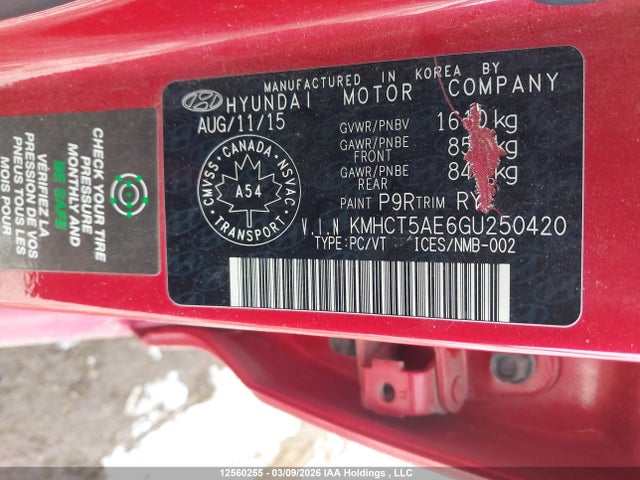 Hyundai ACCENT GL 2016 KMHCT5AE6GU250420 Image 9