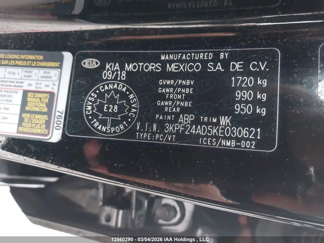 3KPF24AD5KE030621 KIA Forte Fe/lx/lxs