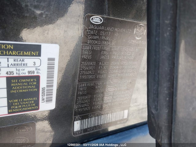 SALWV2FE6HA152695 Land Rover Range Rover Sport Autobiography