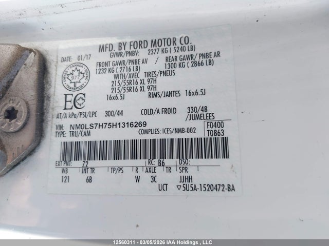 Ford Transit Connect Xl 2017 NM0LS7H75H1316269 Image 9