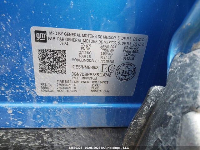3GN7DSRP7SS114742 Chevrolet Equinox Ev Rs