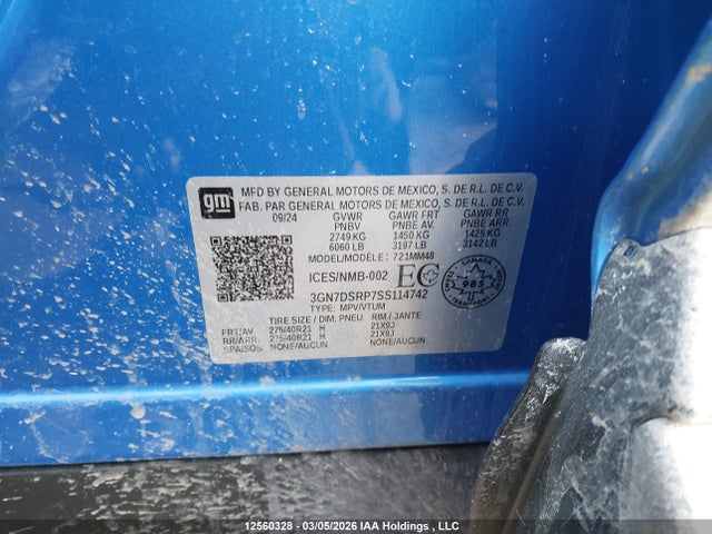 3GN7DSRP7SS114742 Chevrolet Equinox Ev Rs