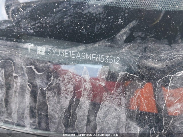 2021 Tesla Model 3 Standard Range/standard Range Plus მანქანა იყიდება აუქციონზე, vin: 5YJ3E1EA9MF853512, აუქციონის ნომერი: 12560394