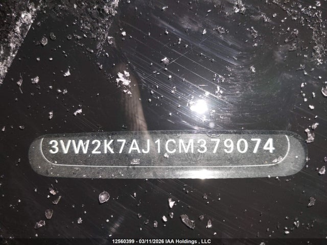 12560399 :رقم المزاد ، 3VW2K7AJ1CM379074 vin ، 2012 Volkswagen Jetta مزاد بيع