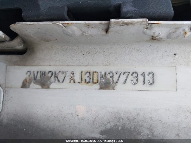 12560405 :رقم المزاد ، 3VW2K7AJ3DM377313 vin ، 2013 Volkswagen Jetta 2.0l Trendline/2.0l Trendline+ مزاد بيع