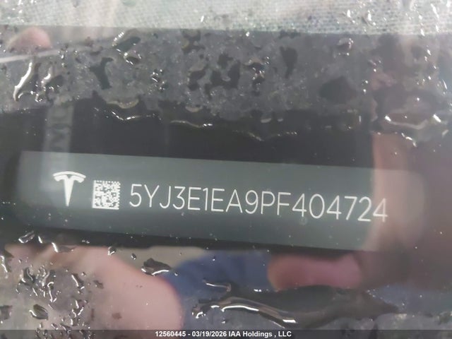 Продажа на аукционе авто 2023 Tesla Model 3, vin: 5YJ3E1EA9PF404724, номер лота: 12560445