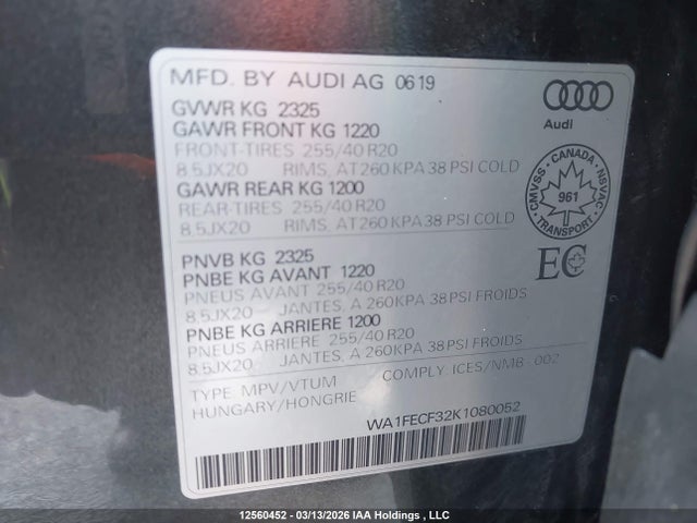 WA1FECF32K1080052 Audi Q3 Prestige S-line