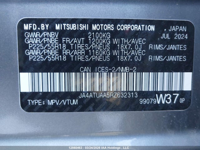 Mitsubishi Eclipse Cross Es 2024 JA4ATUAA5RZ632313 Image 19