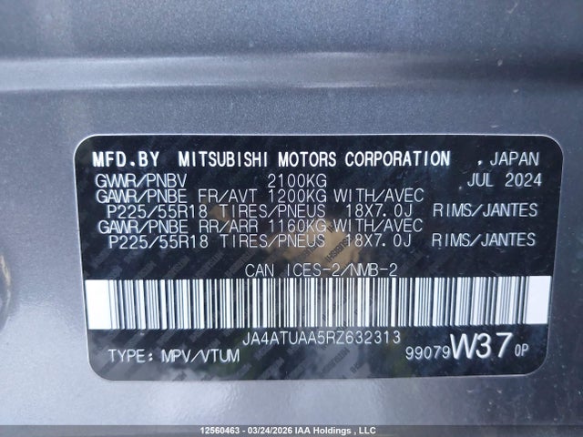 Mitsubishi Eclipse Cross Es 2024 JA4ATUAA5RZ632313 Image 9