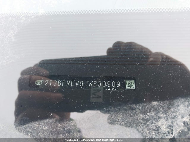 12560474 :رقم المزاد ، 2T3BFREV9JW830909 vin ، 2018 Toyota Rav4 Le مزاد بيع
